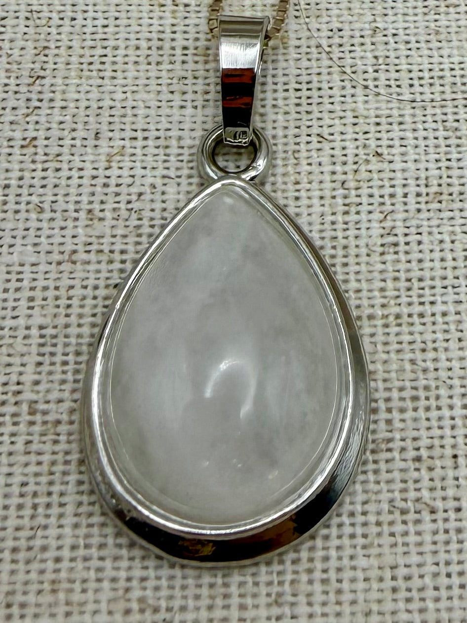 Moonveil – White Quartz Stone Pendant