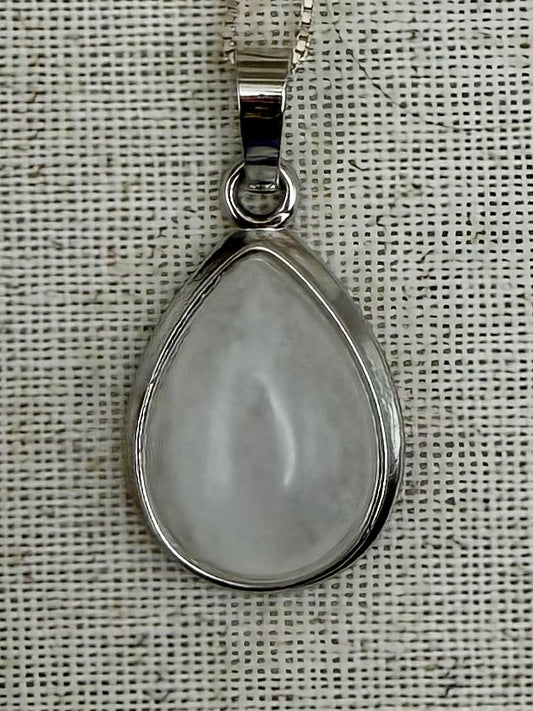 Moonveil – White Quartz Stone Pendant