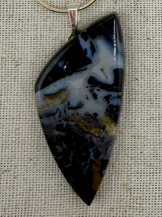 Ancient Roots – Tom Miner Agatized Wood Stone Pendant