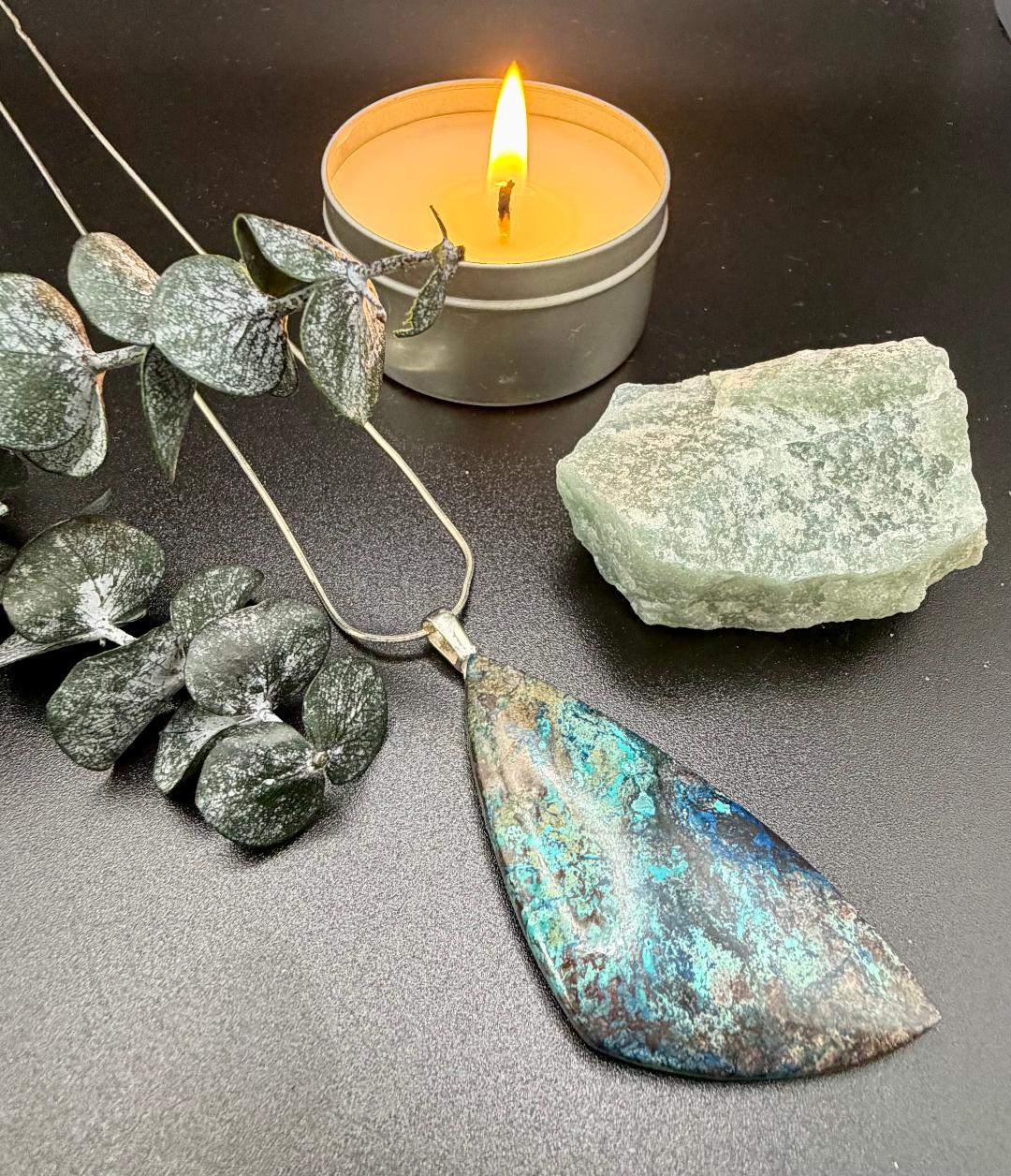 Ocean Depths – Namibian Shattuckite Stone Pendant